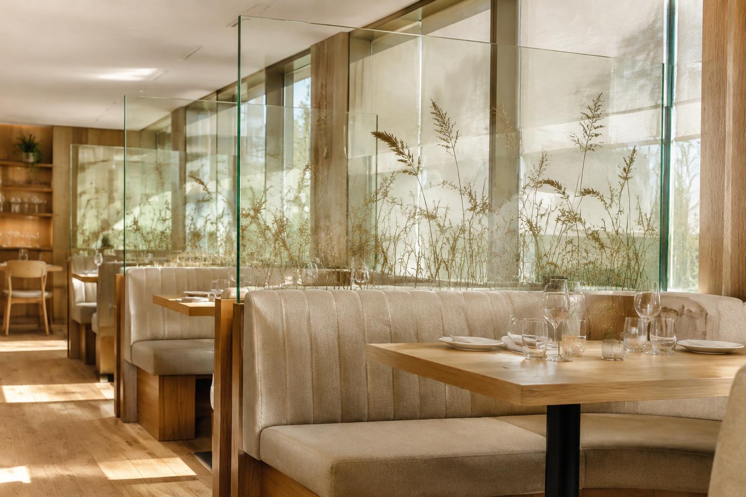 Dekorglas för butik och restaurang – exempel 3