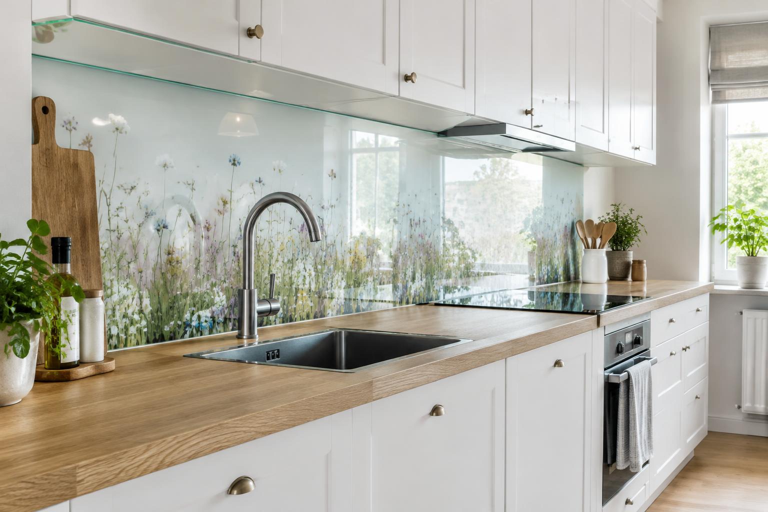 Stänkskydd i glas med eget motiv – exempel 2